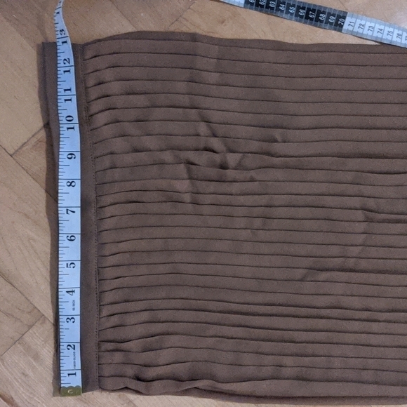 Italian two tone maxi pleated skirt size 38 Small @K - Picture 11 of 11